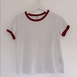 Red and white T-shirt from divided